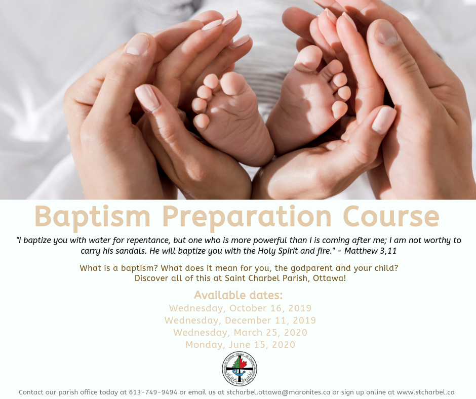 Baptism Course Saint Charbel Parish, Ottawa