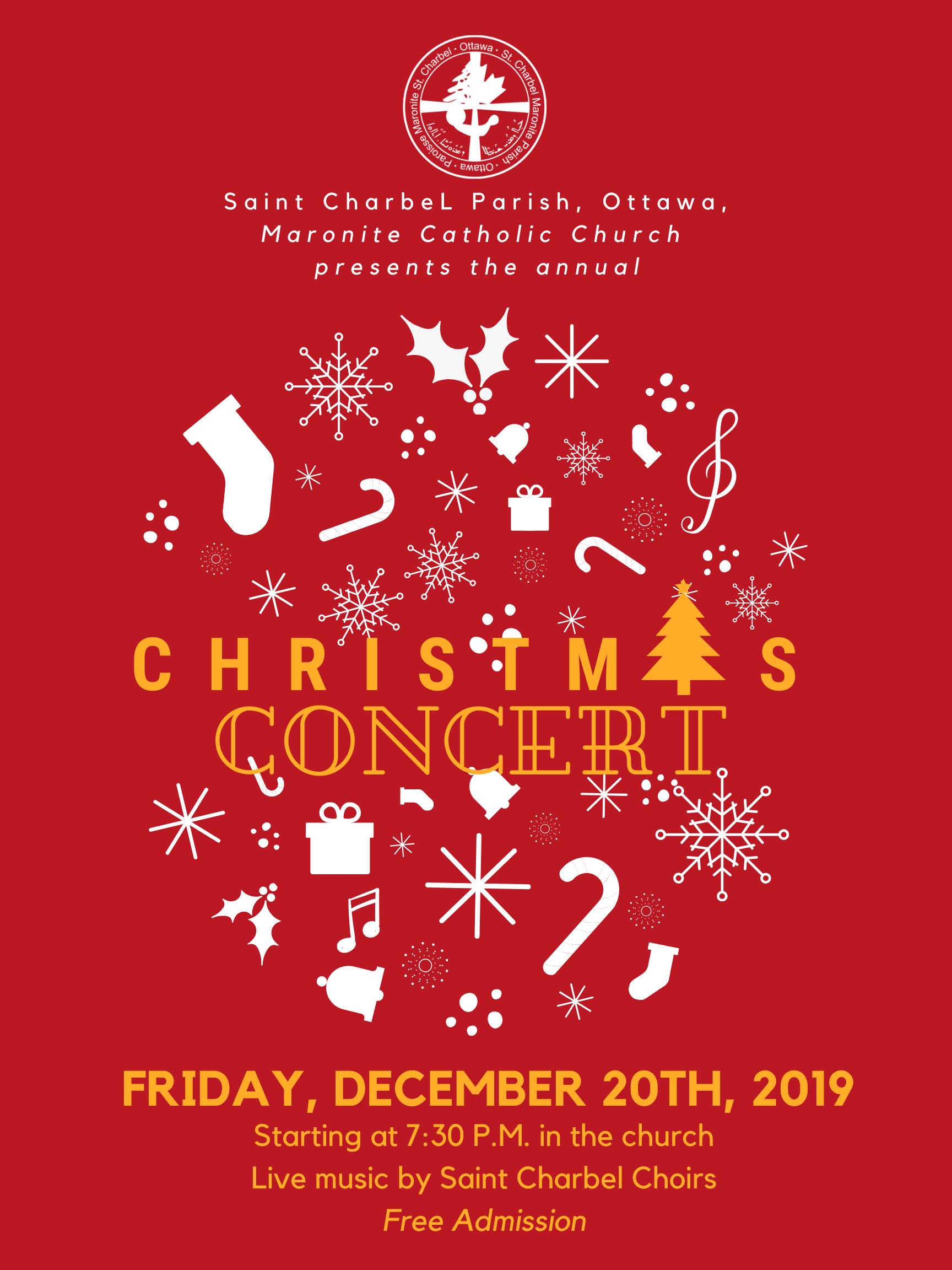 Saint Charbel Christmas Concert 2019 - Saint Charbel Parish, Ottawa